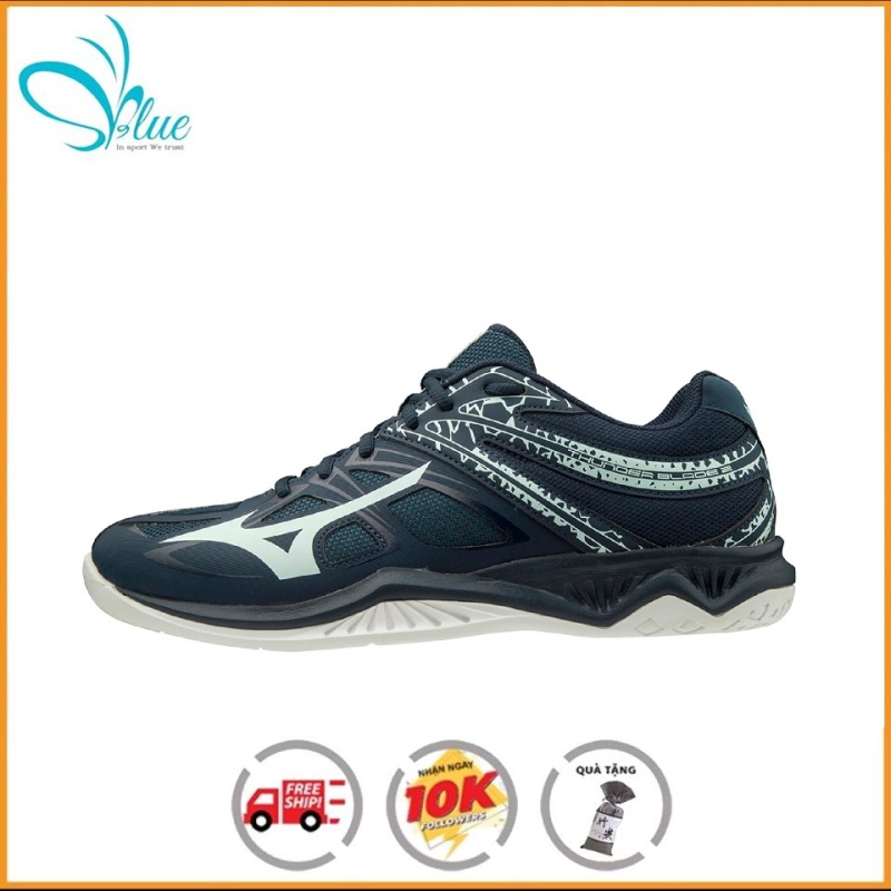 Giày cầu lông Mizuno Thunder Blade 2 V1GA1970 cao cấp - Giày bóng chuyền nam - giày thể thao chuyên dụng - Blue