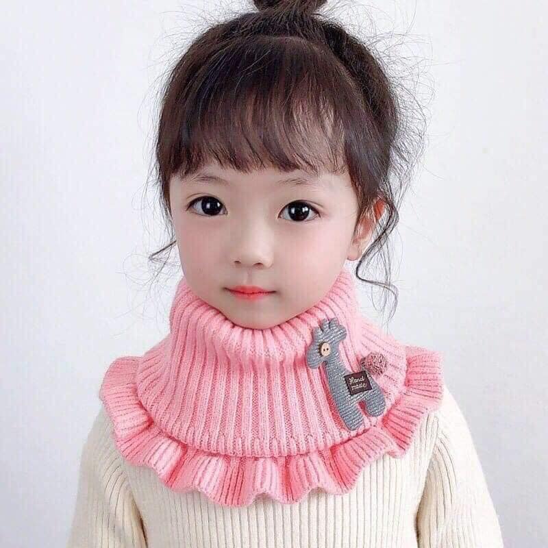 Khăn len cổ nhún dạng ống hình hươu cho bé-Khăn len ống trẻ en-khăn len cho bé- khăn quàng cổ cho bé gai-khăng cho bé trai - THE BEST CHOICE