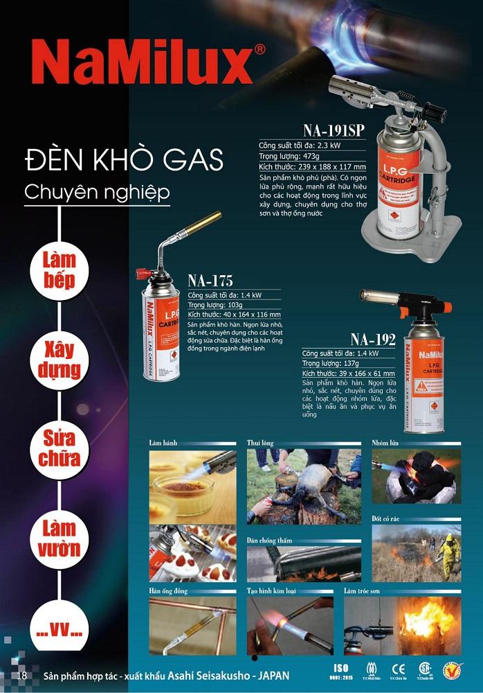 ĐÈN KHÒ GAS NAMILUX NA-191SP ( KHÔNG BAO GỒM BÌNH GAS )