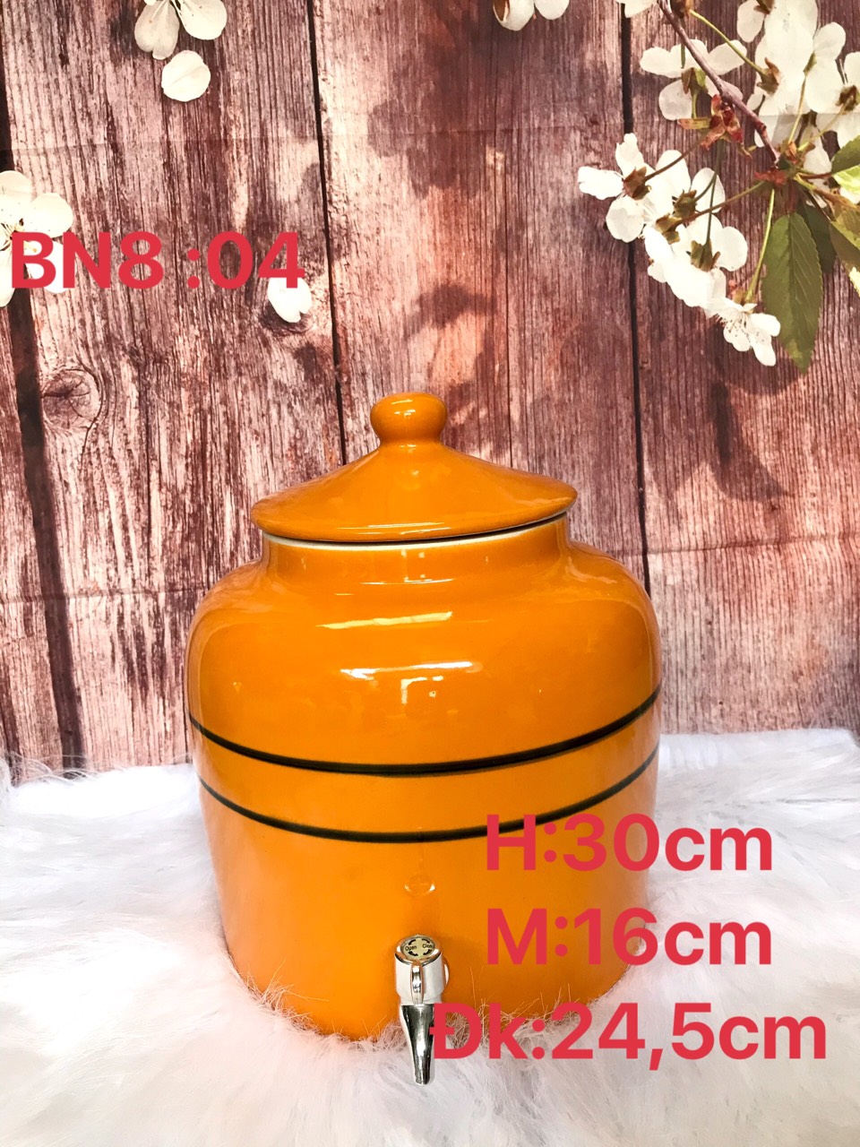 Bình nước sứ Bát Tràng 08 lít