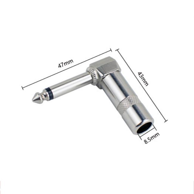 ĐẦU HÀN CÁP AUDIO 6.5MM BẺ GÓC (1 CHIẾC)
