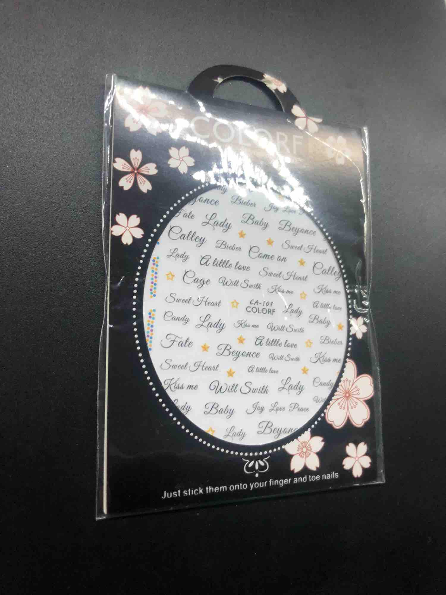 Sticker dán móng mẫu chữ