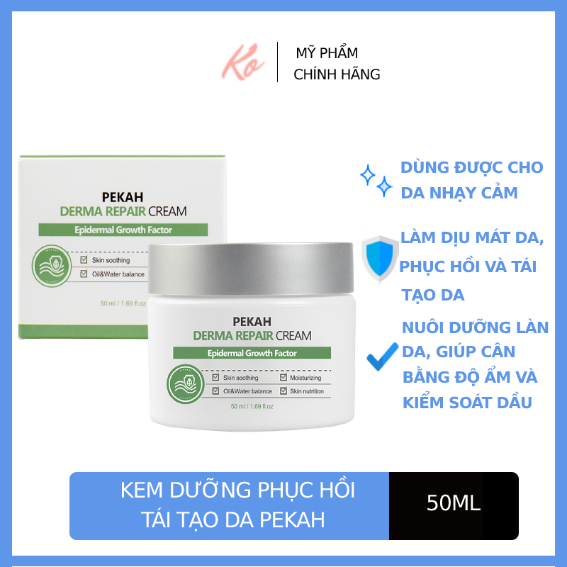 Kem dưỡng ẩm , phục hồi và tái tạo da chuyên sâu Pekah Derma Repair Cream 50ml dưỡng ẩm chuyên sâu , chống lão hóa da