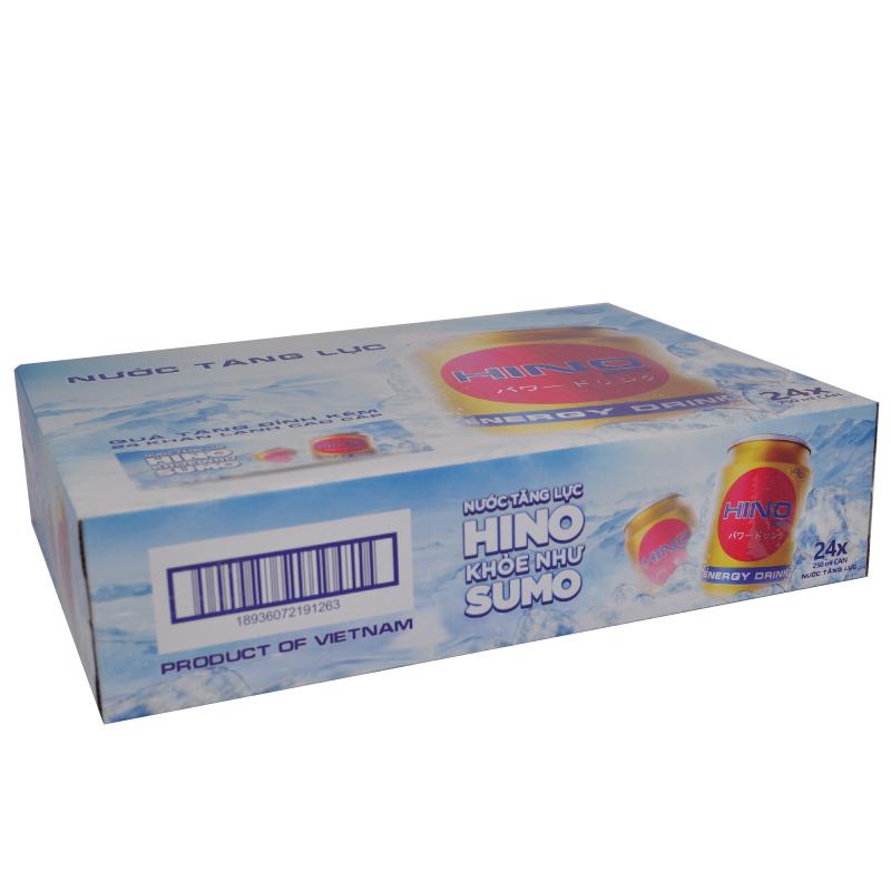 [ Quà tết] Thùng 24 lon nước tăng lực HINO 250ml (24x 250ml )