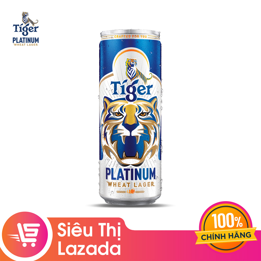 Thùng 20 lon bia lúa mì Tiger Platinum Wheat Lager 330ml/lon