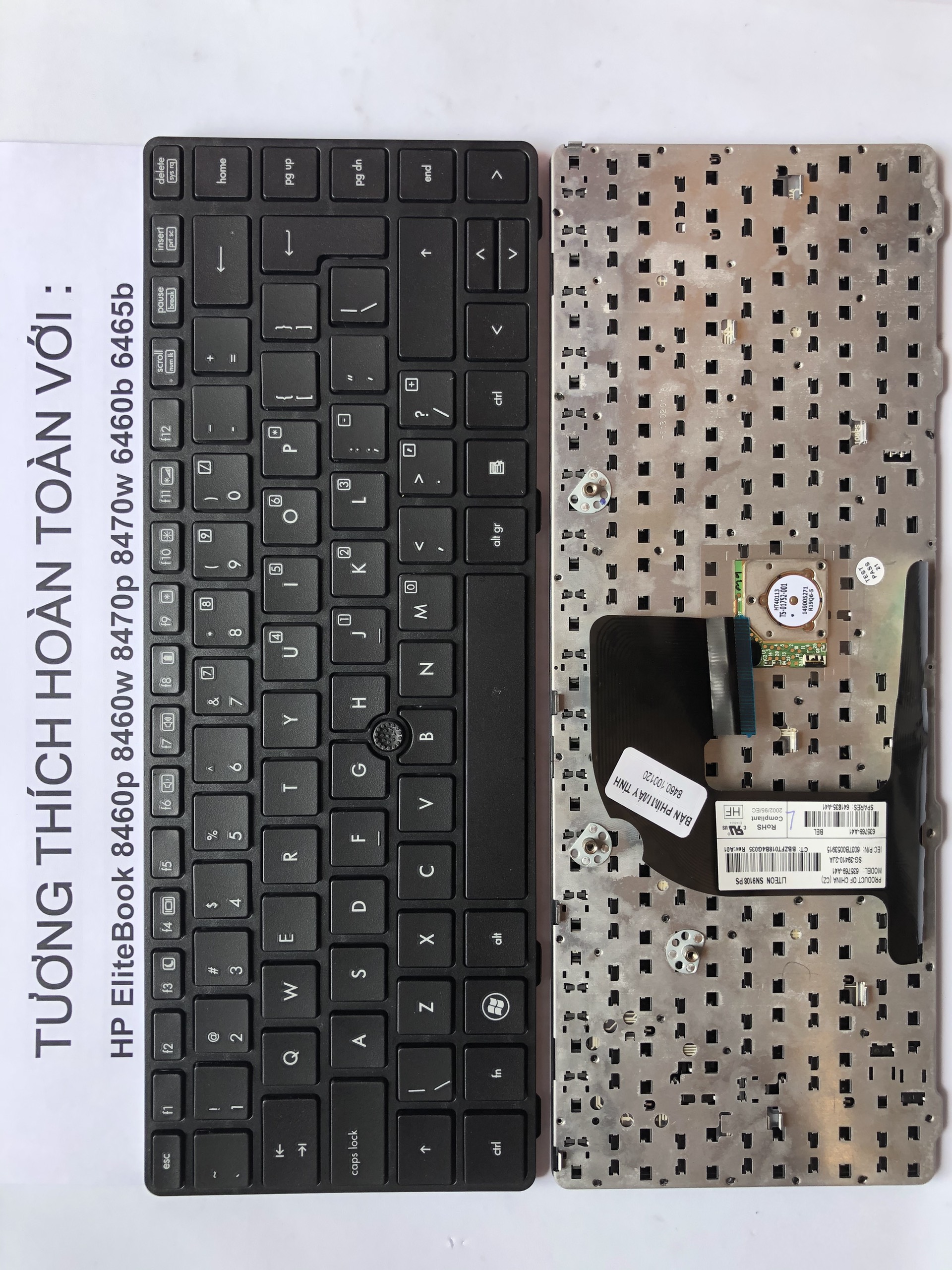 [HCM]Bàn Phím cho Laptop HP Elitebook 8460P 8460W 8470P 8470W 6460P 6465P Có Chuột Hàng Mới 100% Bảo hành 12 Tháng Toàn Quốc