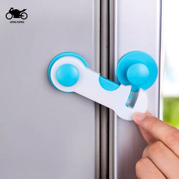 Chốt khoá gài tủ lạnh, ngăn kéo bảo vệ an toàn cho bé, trẻ em, khoá gài an toàn tủ lạnh, ngăn kéo, tủ đồ