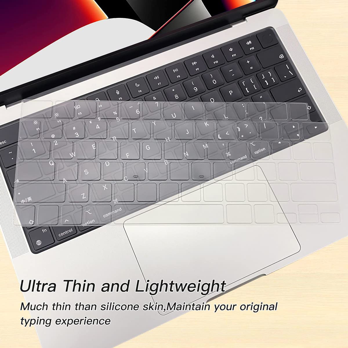 Phủ bàn phím Silicon cho Macbook Pro 14"/16" - Chip M1 M2 M3 ( năm 2021-2024 )