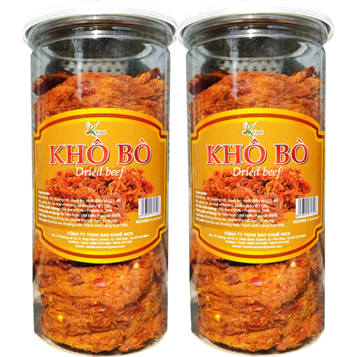 [COMBO 2 HŨ] 500G BÒ MỀM LOẠI SIÊU CAY THƯƠNG HIỆU SK FOOD