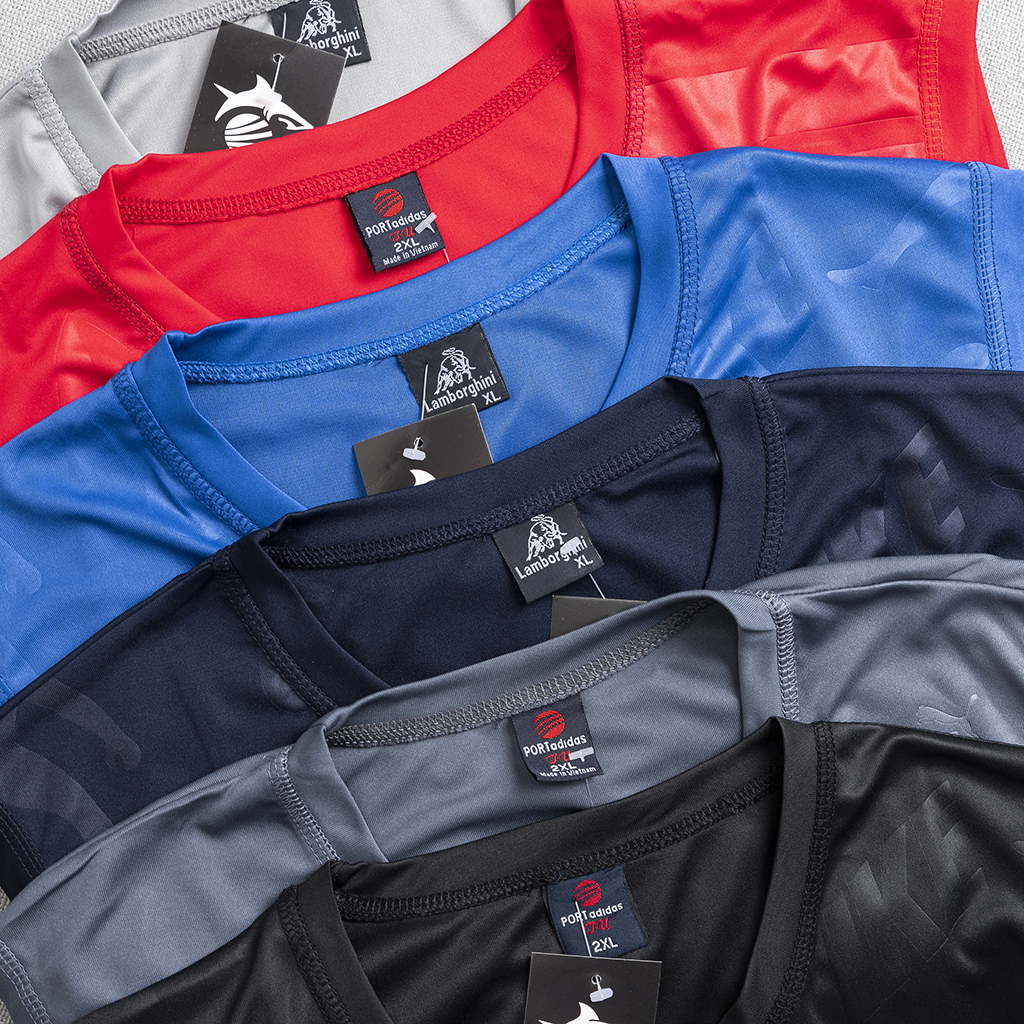 Áo ba lỗ nam, áo tanktop thể thao trơn vải mát lạnh dập vân