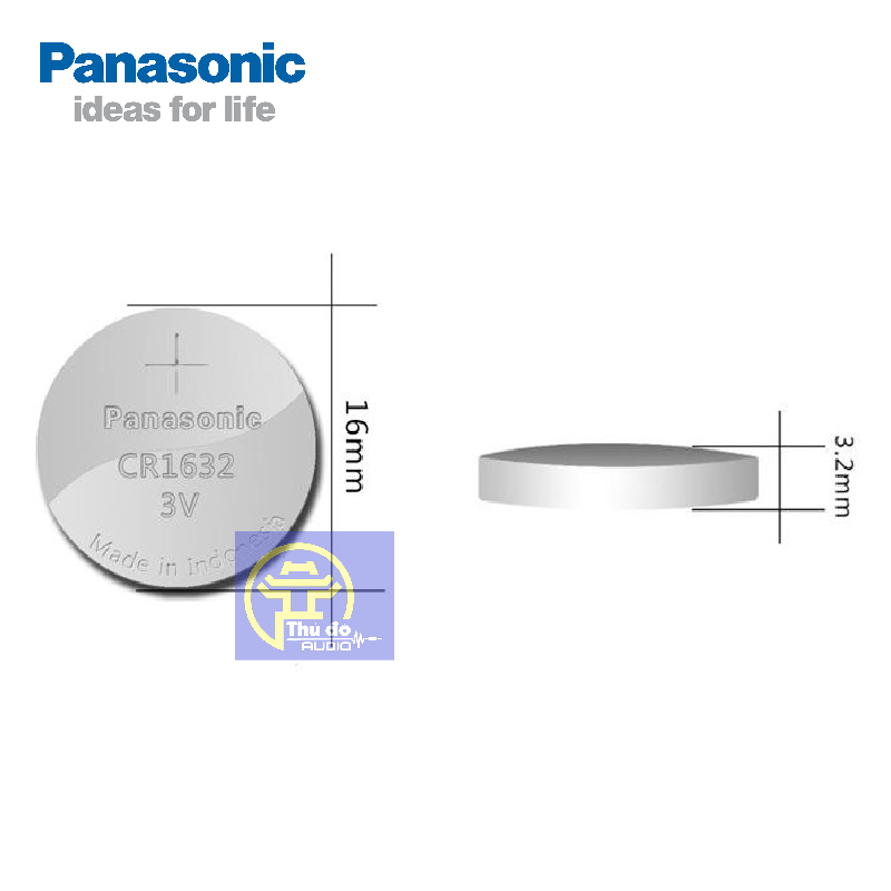 01 viên Pin cúc Panasonic CR1632 - Panasonic Lithium 3V
