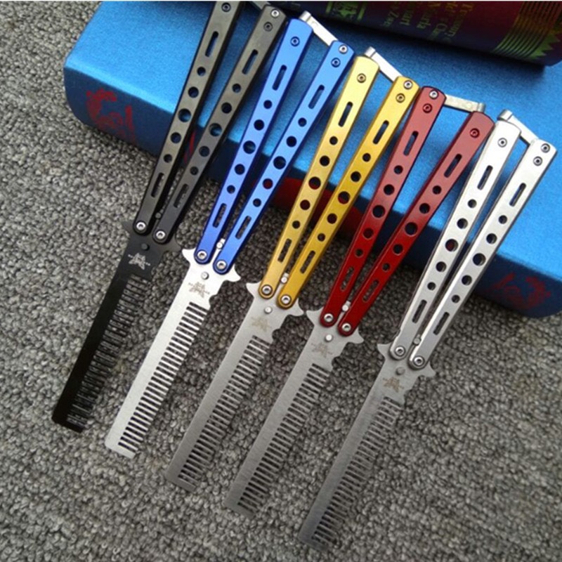 Lược chải tóc gấp gọn bằng inox không gỉ