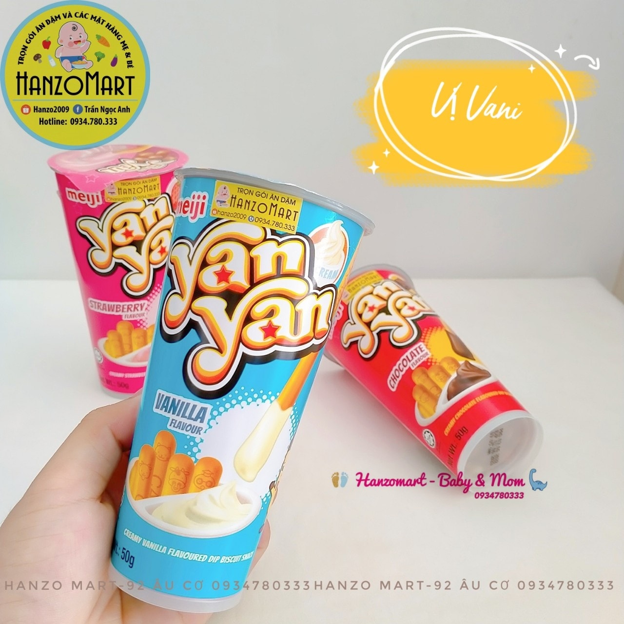 Bánh que chấm meiji yanyan các vị ly 50g