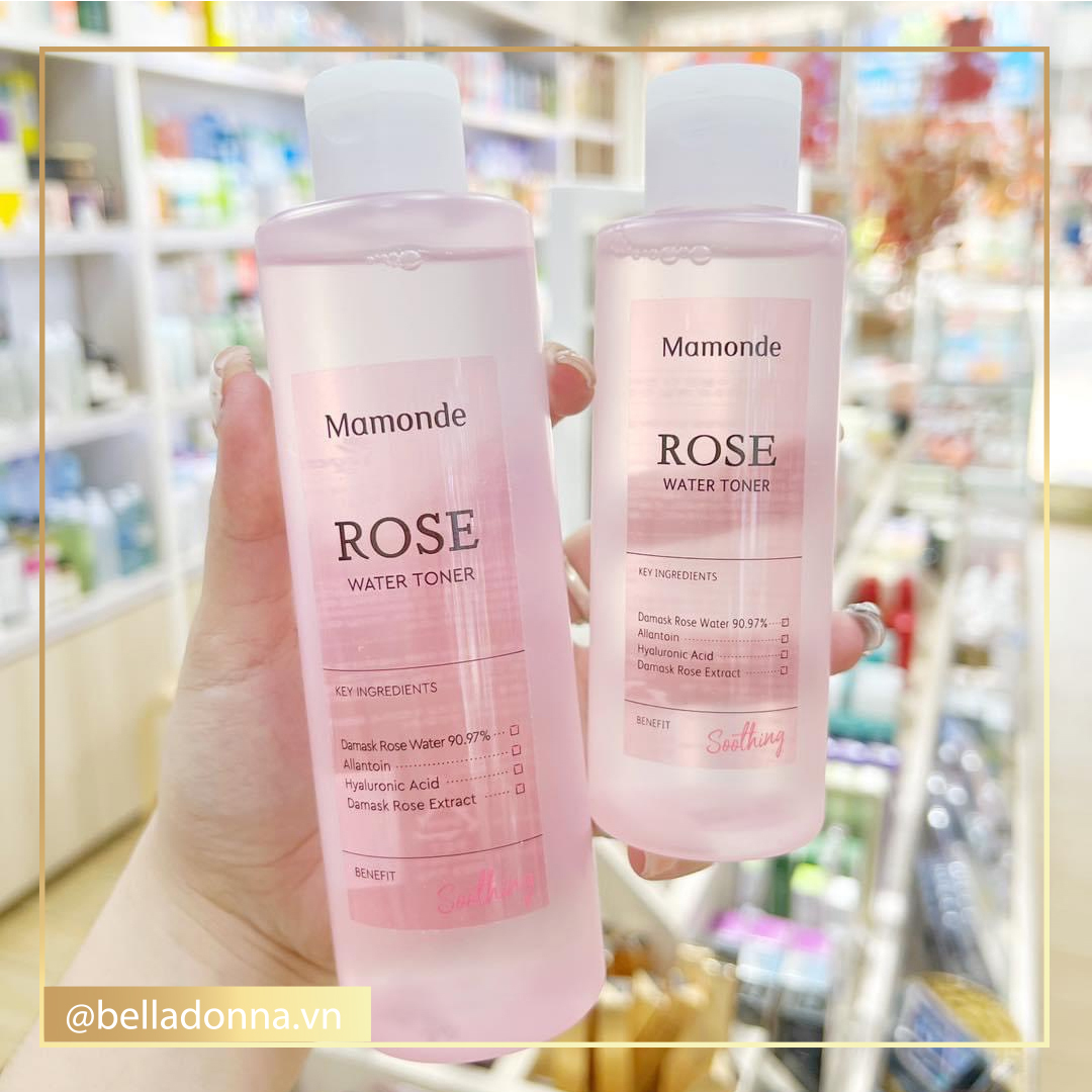 Nước Hoa Hồng Dưỡng Ẩm, Làm Dịu Da Mamonde Rose Water Toner [3 Size]