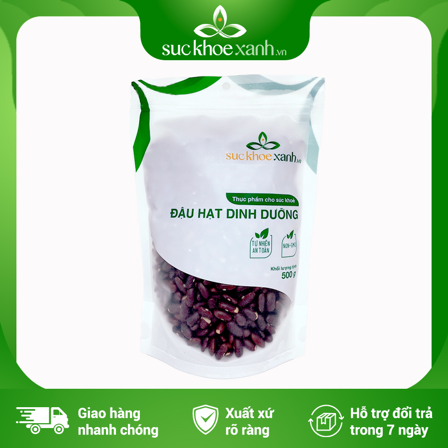 Đậu Đỏ Tây Myanmar 500g Sức Khỏe Xanh - Hạt to mẩy - Thuần tự nhiên - Giàu đạm, chất xơ - Món chay, ăn kiêng