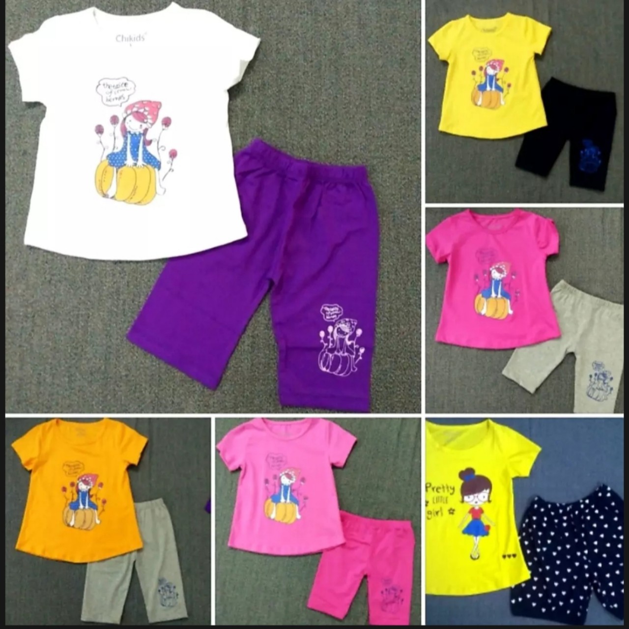 SÉT BỘ ĐỒ DÀNH CHO BÉ GÁI COTTON 4 CHIỀU HÀNG ĐẸP ( 20 -32 KG )