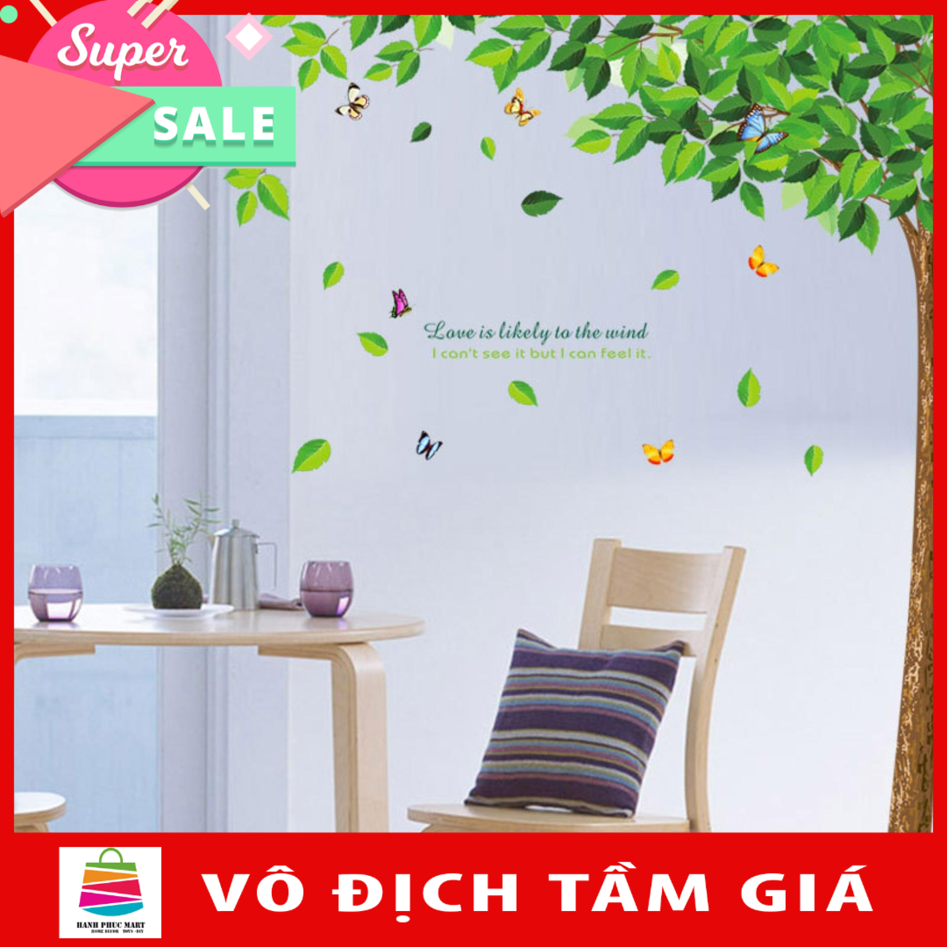 Decal dán tường cây xanh mát- HPMLA6026