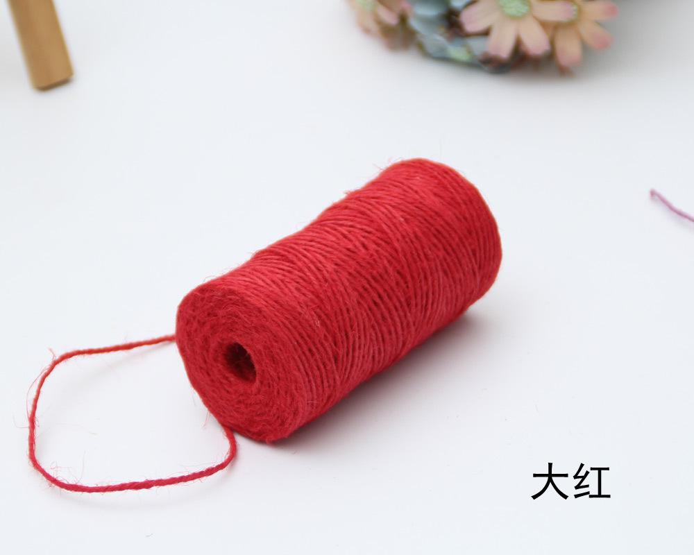 Dây gai màu trang trí đồ handmade (1 cuộn, dài 100 mét, sợi 2mm)