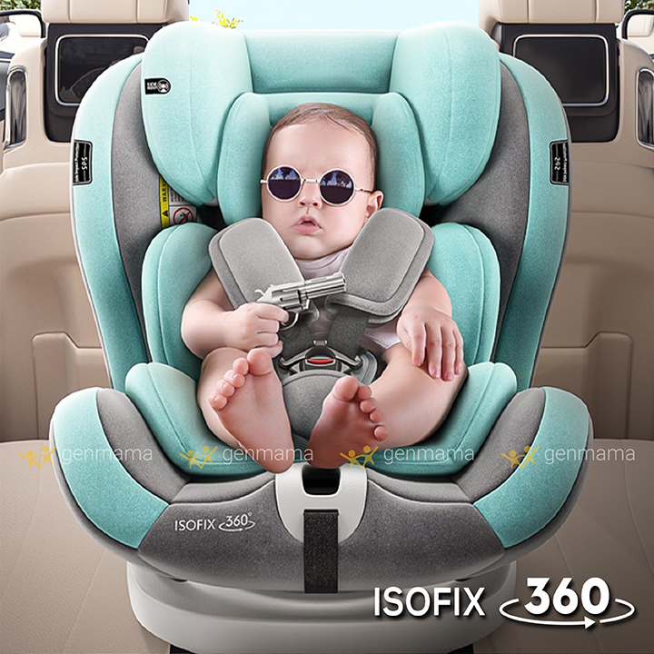 Ghế ngồi ô tô cho bé xoay 360 độ an toàn, tiện lợi