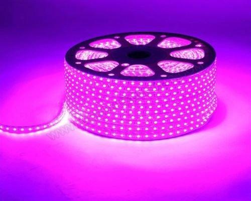 Bộ 10m đèn Led dây 5050/220V màu hồng + 1 đầu nối dây nguồn