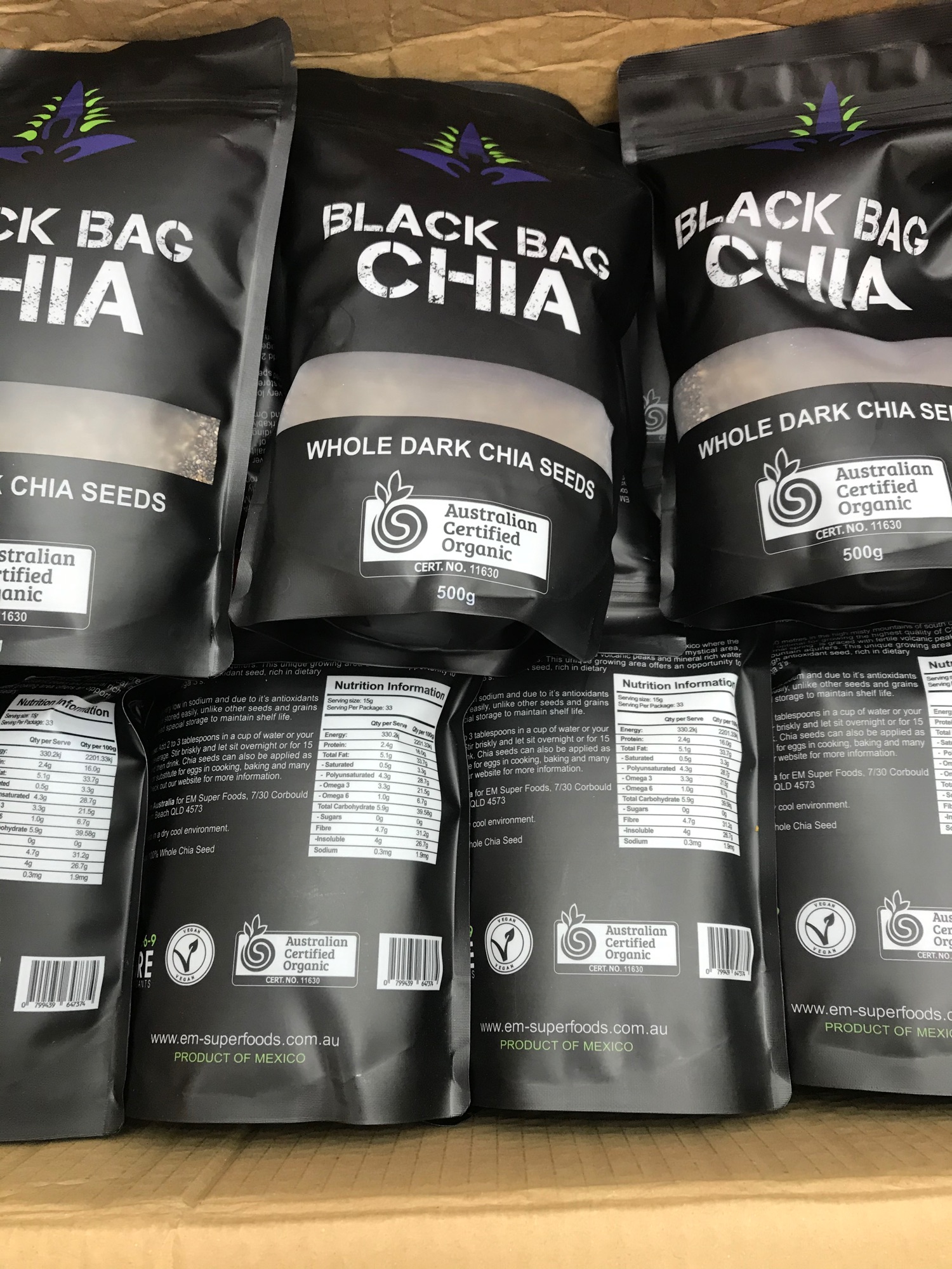Hạt chia Úc Black Bag Chia gói 500gr (date 12/2023)