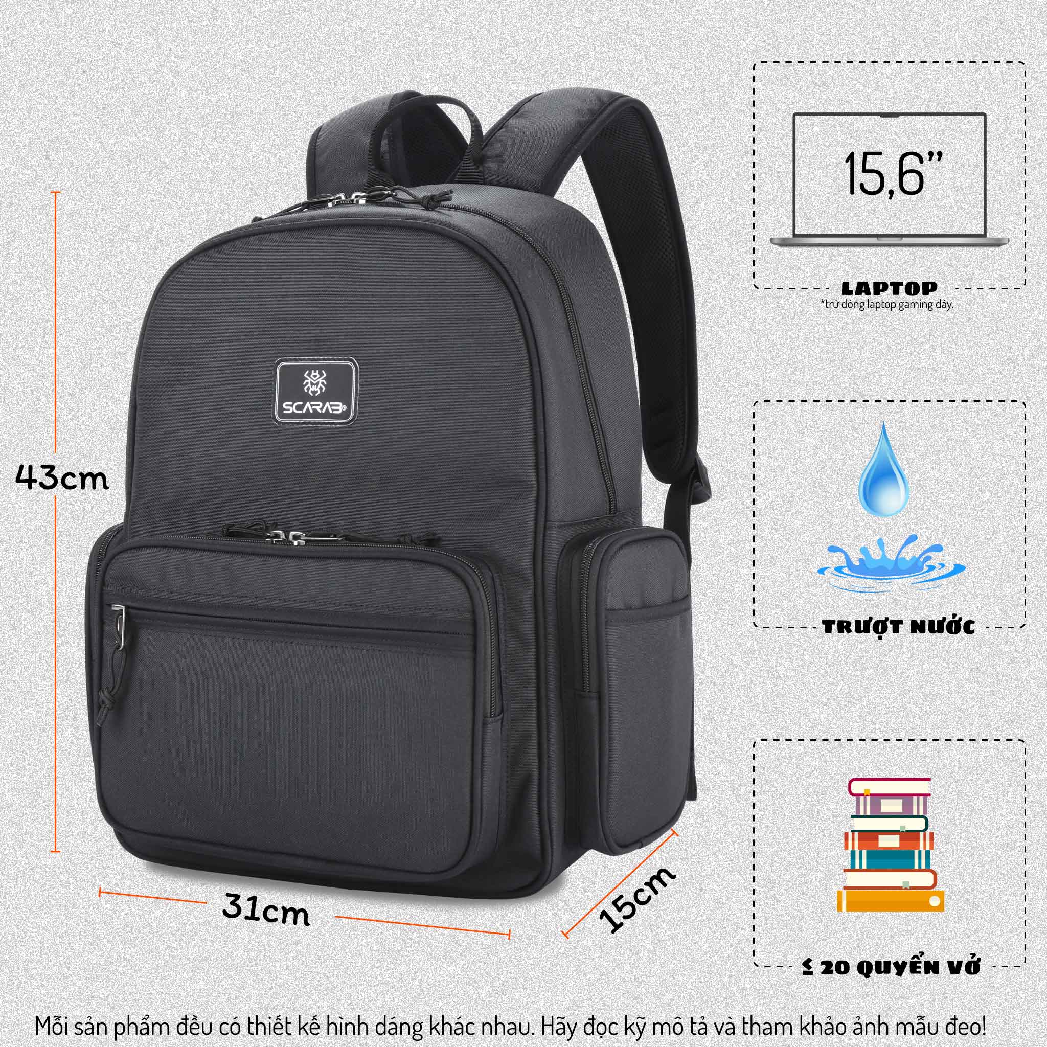 Balo Đi Học SCARAB - ESTATE™ Backpack Unisex