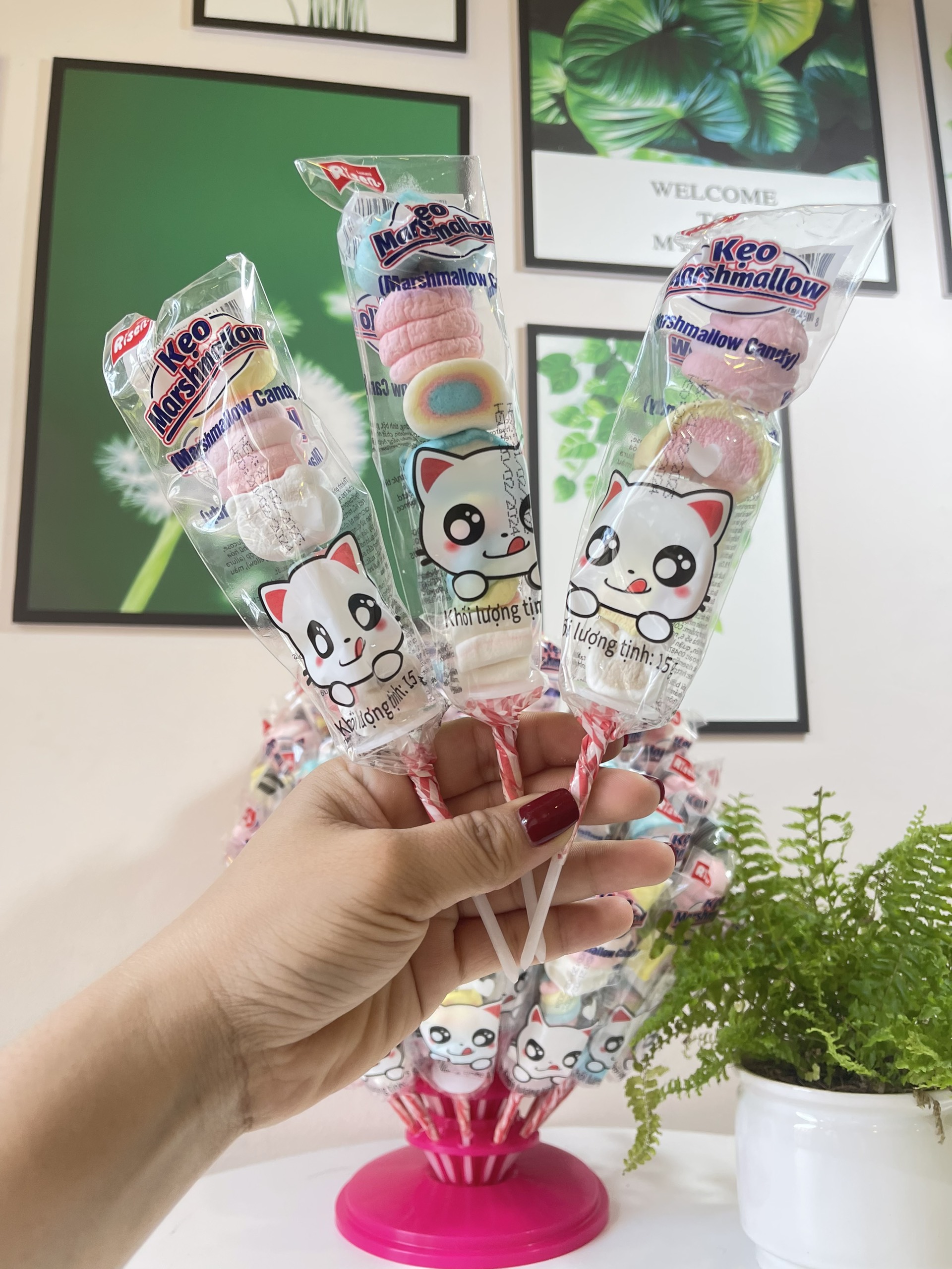 COMBO 20 XIÊN , KẸO DẺO XIÊN HAMBUGER, KẸO DẺO BÔNG GÒN