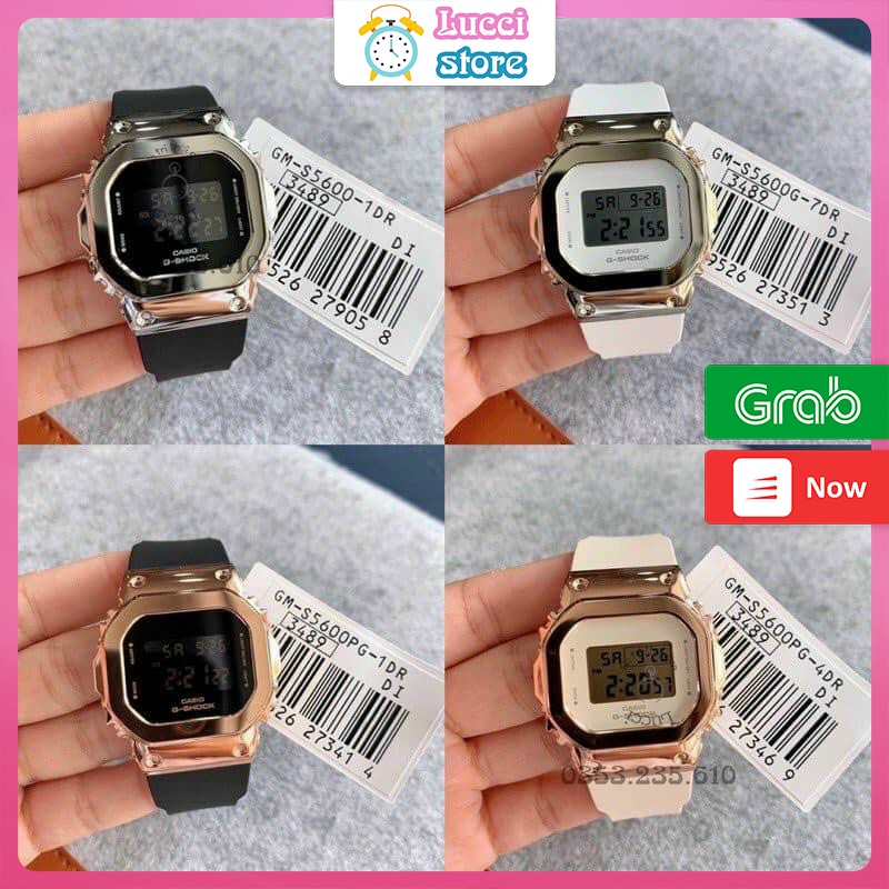 Đồng hồ casio Gshock điện tử GM-S5600, đồng hồ nam nữ thời trang viền thép không gỉ cao cấp