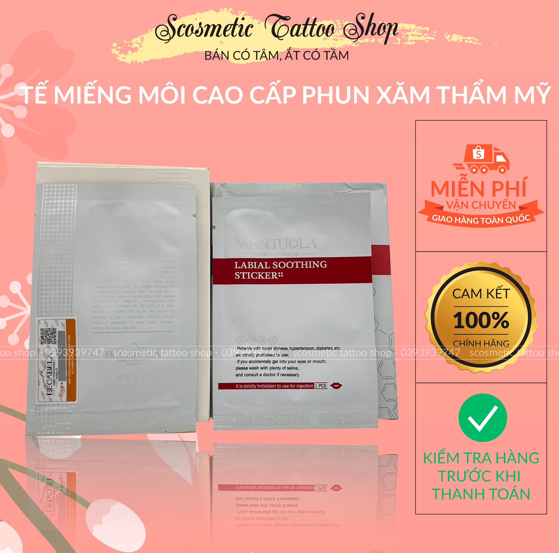 Miếng trợ Môi Becabela( hàng chuẩn)