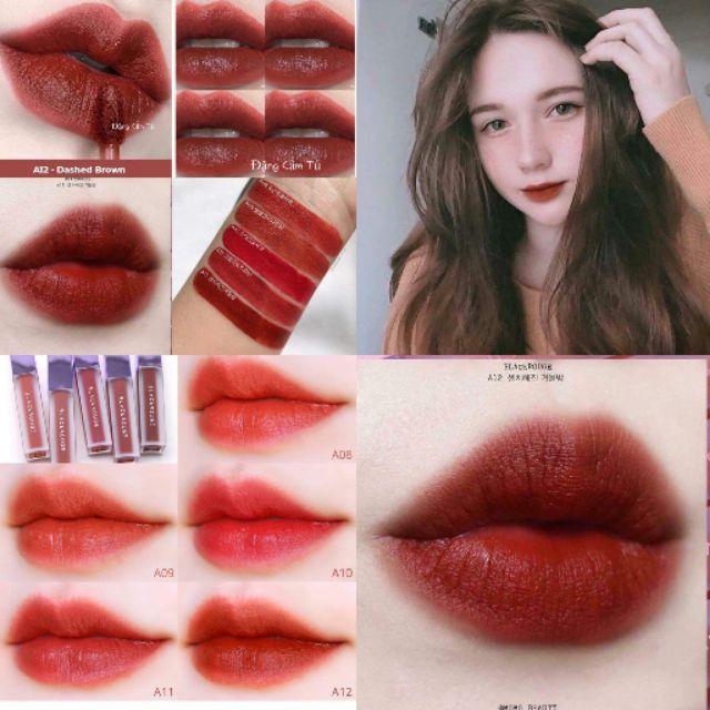 Son kem Black Rouge màu A12 (Đỏ Nâu)