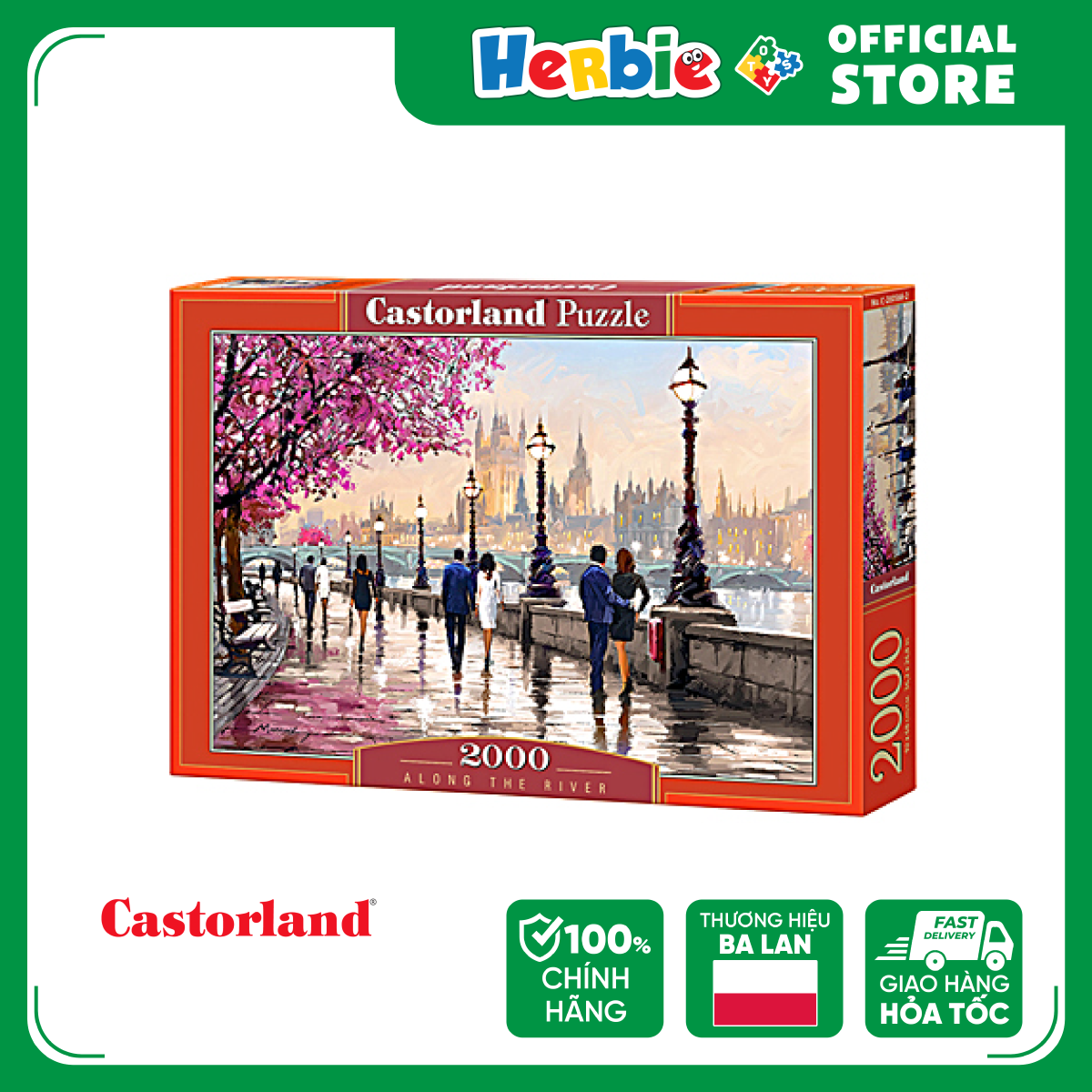Đồ chơi xếp hình 2000 mảnh castorland along the river jigsaw puzzle c200566