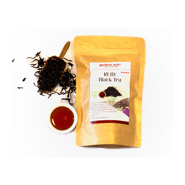 5-Star Ruby Black Tea - 100g Pack - Ruby Red Juice, Soft and Smooth, Sweet Plum Scent - Dong Son