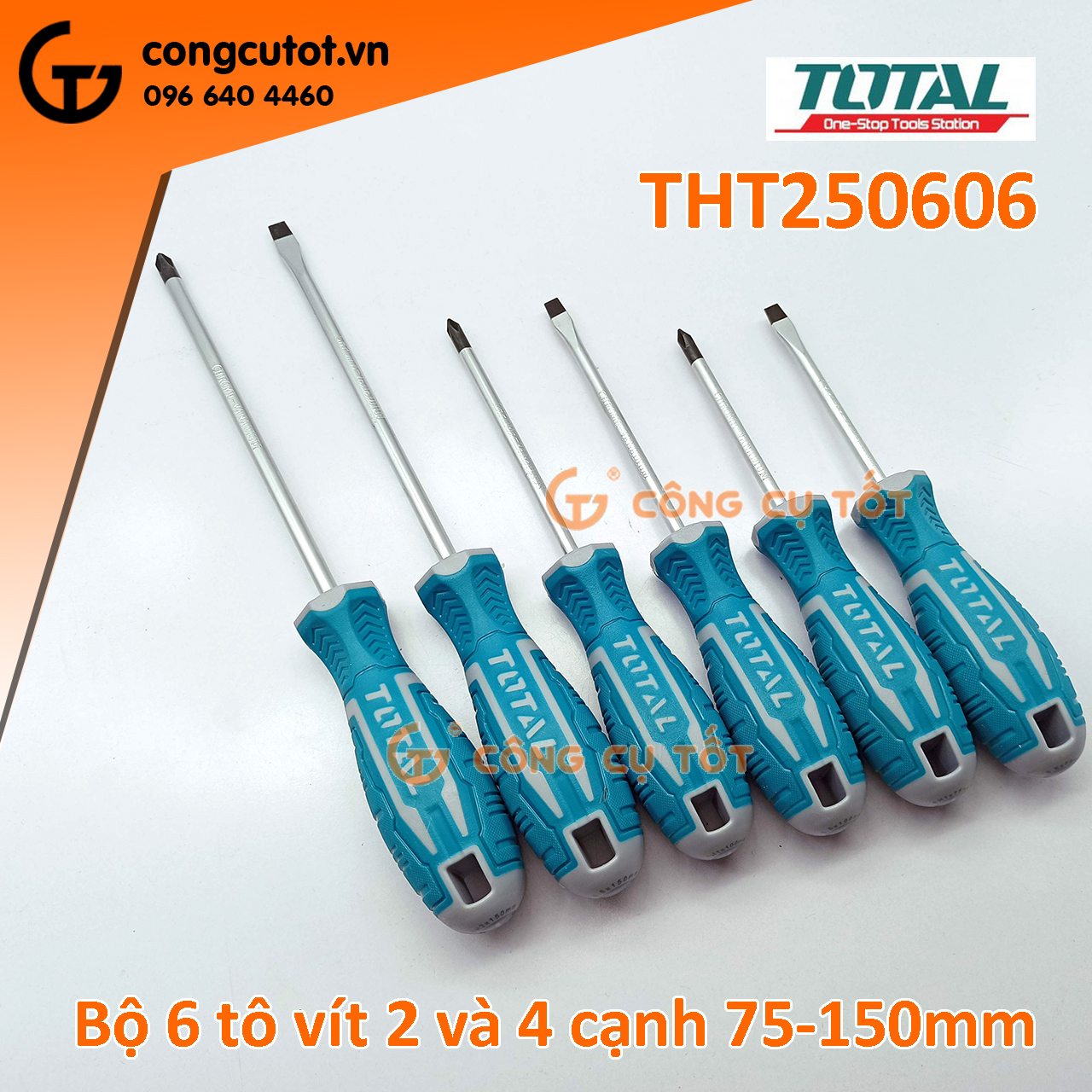 Bộ 6 tua vít Total THT250606