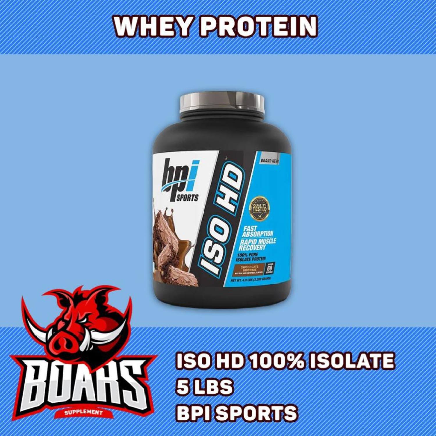 BPI SPORT ISO HD 100% PURE ISOLATE PROTEIN WHEY thumbnail