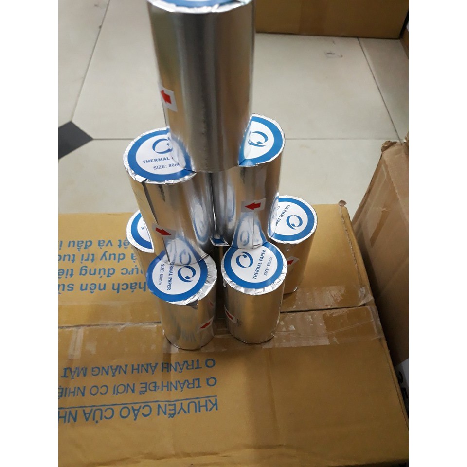 Giấy in bill k80 x45 mực đen cho máy in bill máy tính tiền