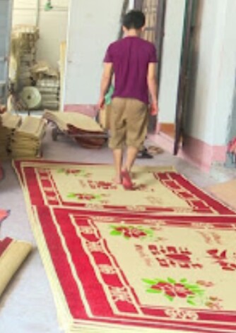 CHIẾU CÓI MAY MÉP  1M8*2M CAO CẤP IN HOA