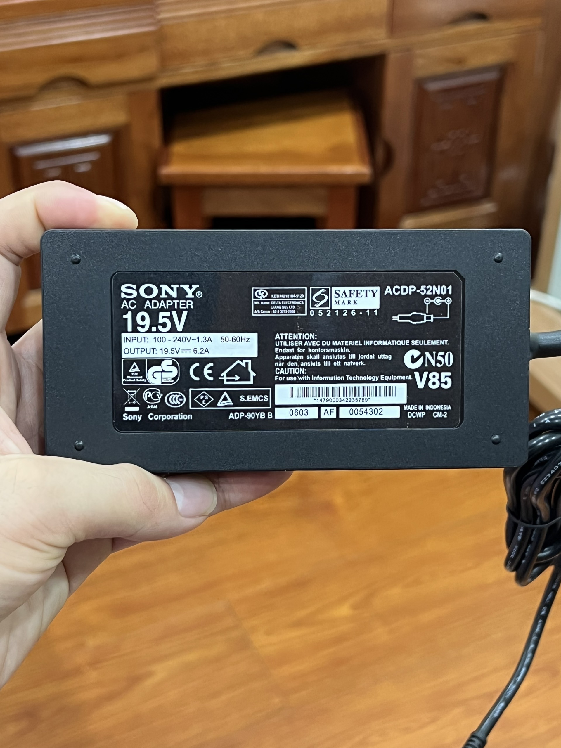 Cục nguồn tivi sony 19.5 v 6.2 a- indonesia