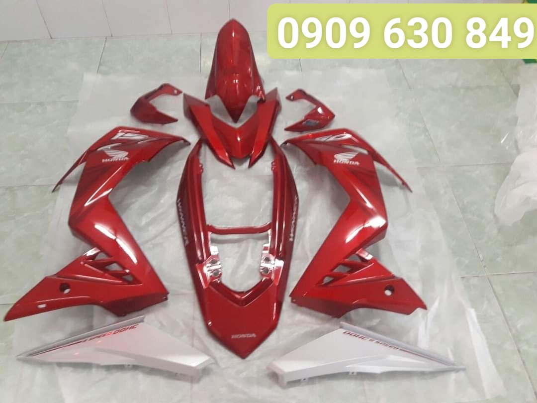 DÀN ÁO WINNER V1 ĐỎ CHERRY DOHC BẠC ZIN HÃNG ( BÁN LẺ TỪNG MÓN)
