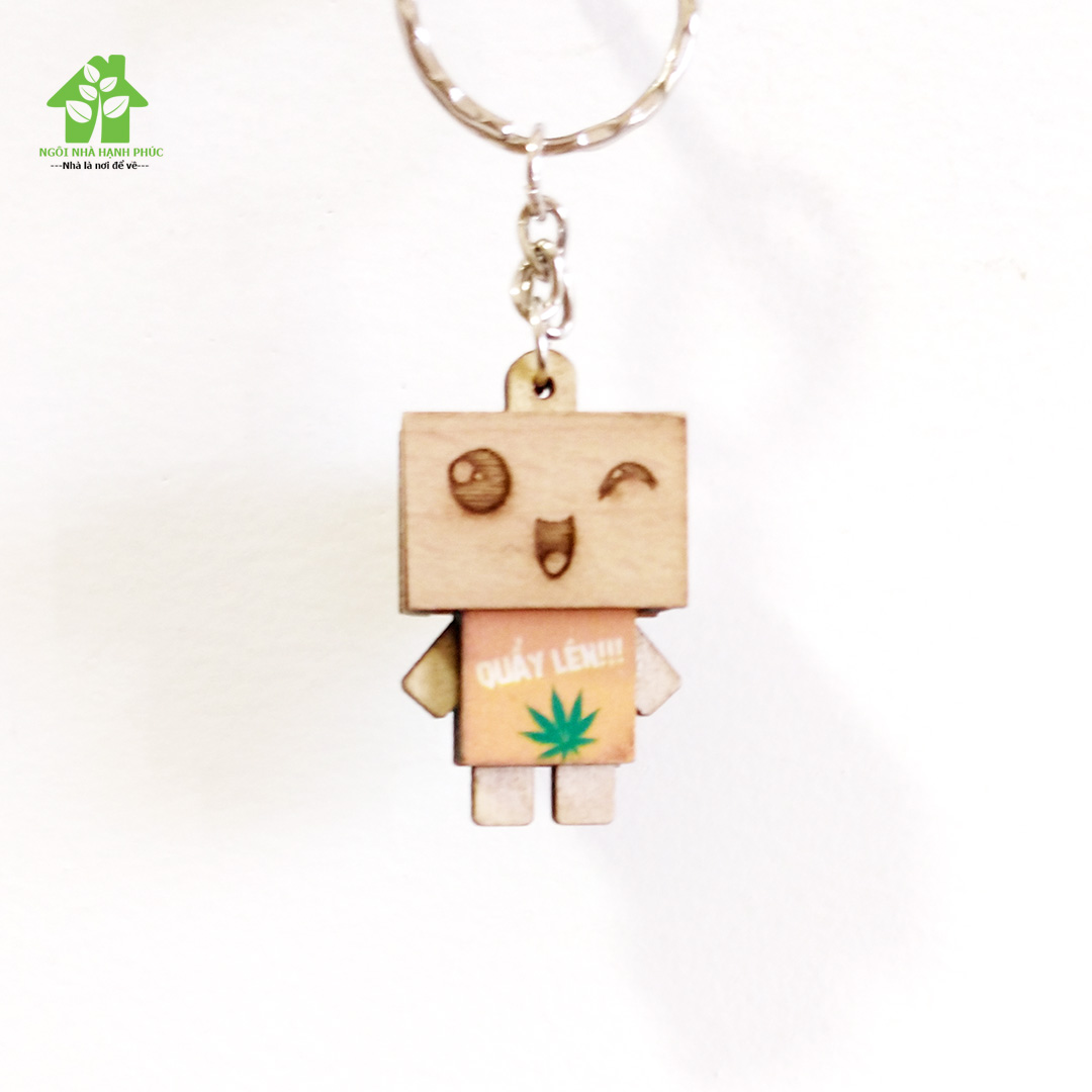 Móc khóa Gỗ Danbo siêu chất, mẫu tùy ý
