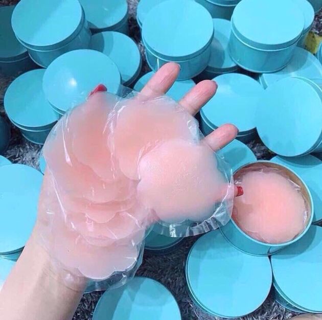 Hộp 10 Miếng (5 Cặp) Dán Ngực Silicon Dán Nhũ Hoa - Miếng Dán Ti