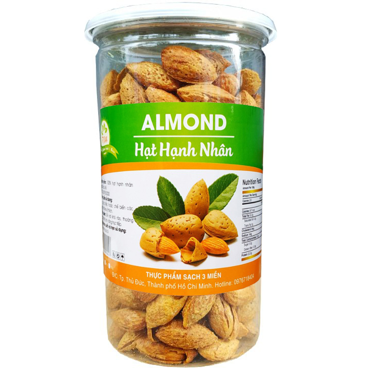 1Kg hạnh nhân rang bơ mỏng vỏ giòn thơm ngon TPS