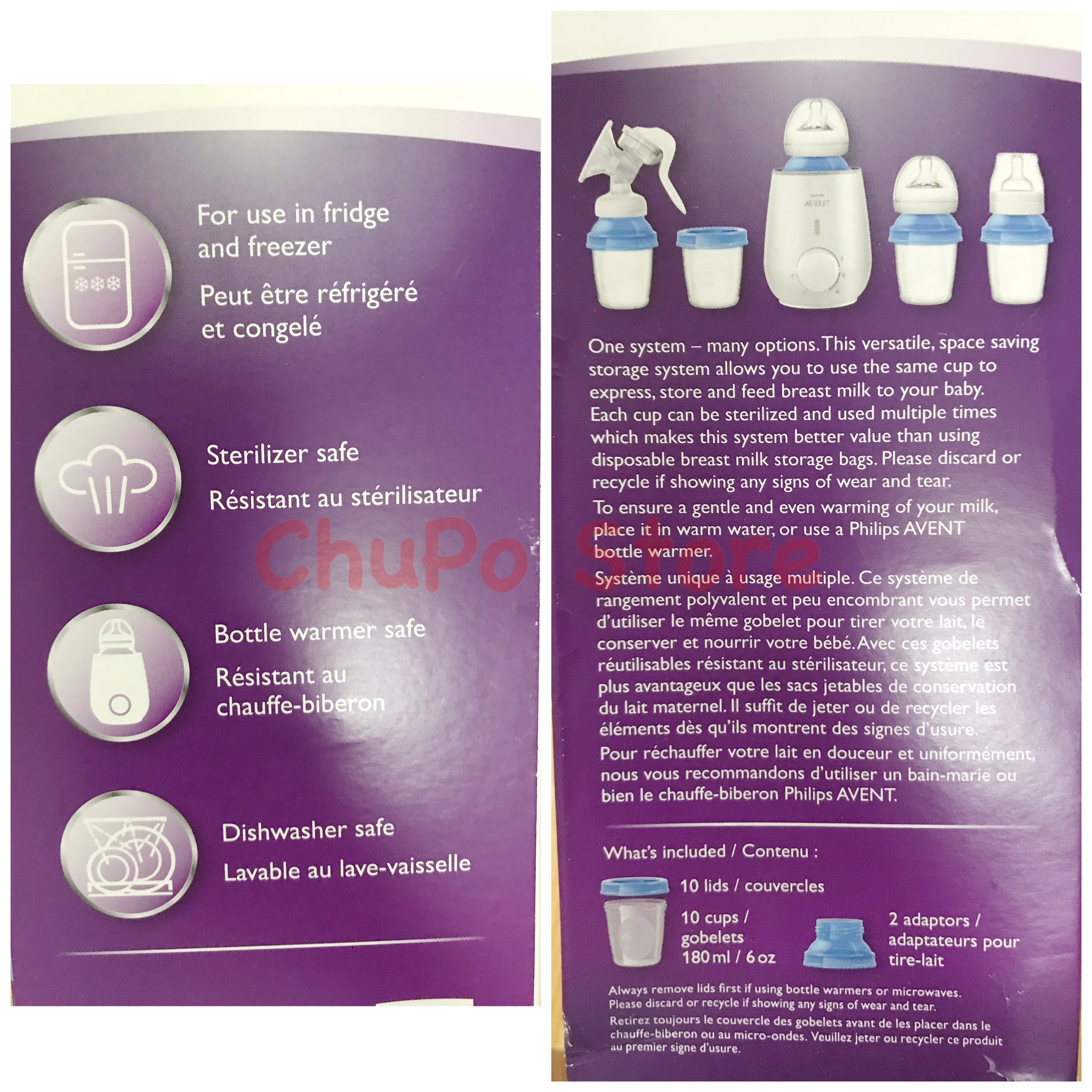 Cốc trữ sữa Philips Avent 180ml đựng sữa và thức ăn