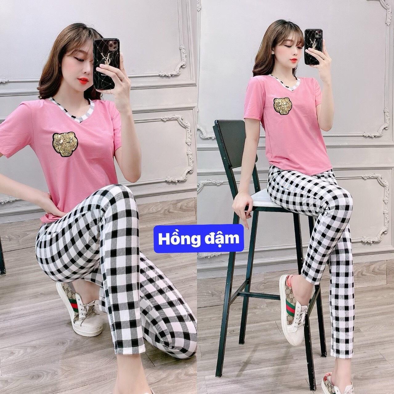 Set bộ đồ mặc nhà nữ có size 70kg cực đẹp tl 2000