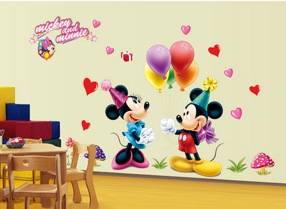 [HCM]DECAL DÁN TƯỜNG MICKEY VÀ ĐOÀN TÀU THÚ
