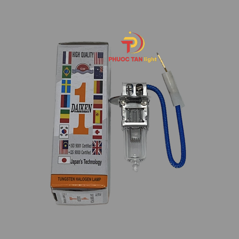 Bóng Đèn Pha H3 12V/24V 100W Siêu Sáng DAIKEN