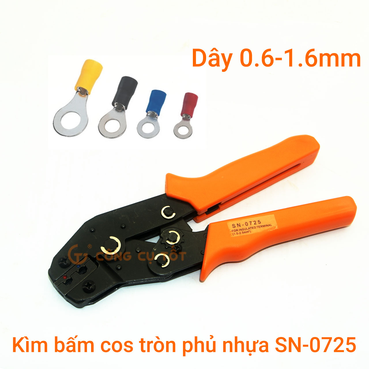 Kìm bấm cos tròn phủ nhựa sn-0725