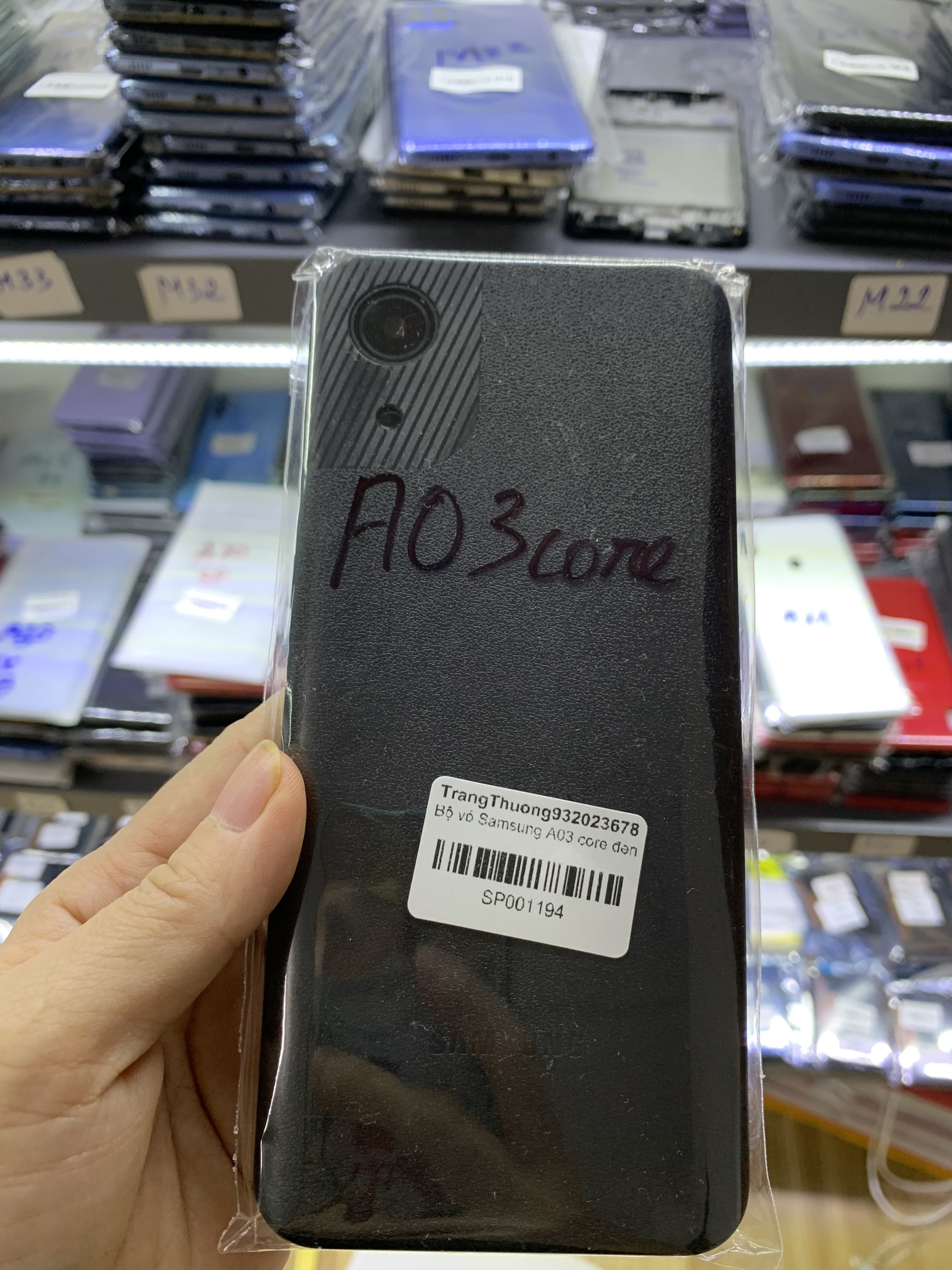 BỘ XƯƠNG VỎ ZIN MỚI ĐIỆN THOẠI SAM SUNG A03 CORE