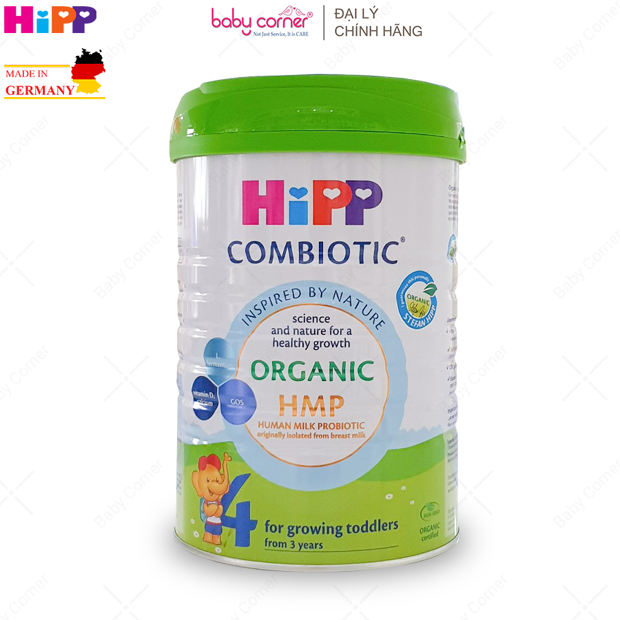 Sữa bột hipp organic combiotic số 4, hộp 800g, cho bé từ 3 tuổi