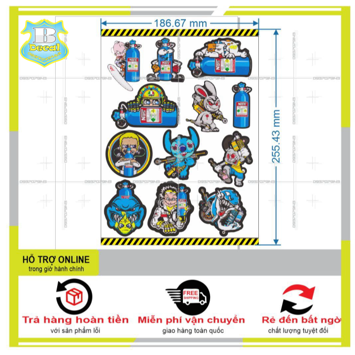 Logo sticker dán xe máy l 20