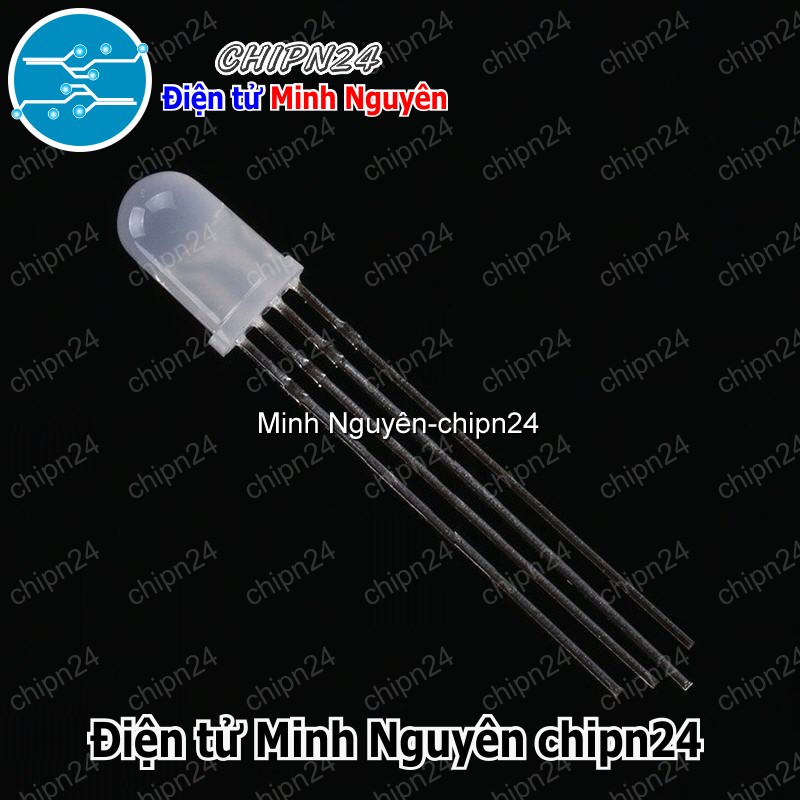 [10 con] (TK18, H16) Led 5mm Đục 7 Màu RGB 4 chân Âm chung - HH001894